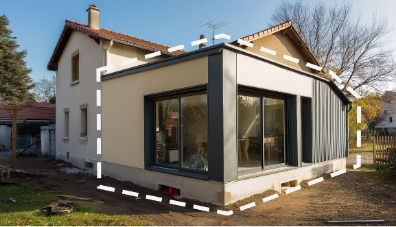 surélévation maison 44